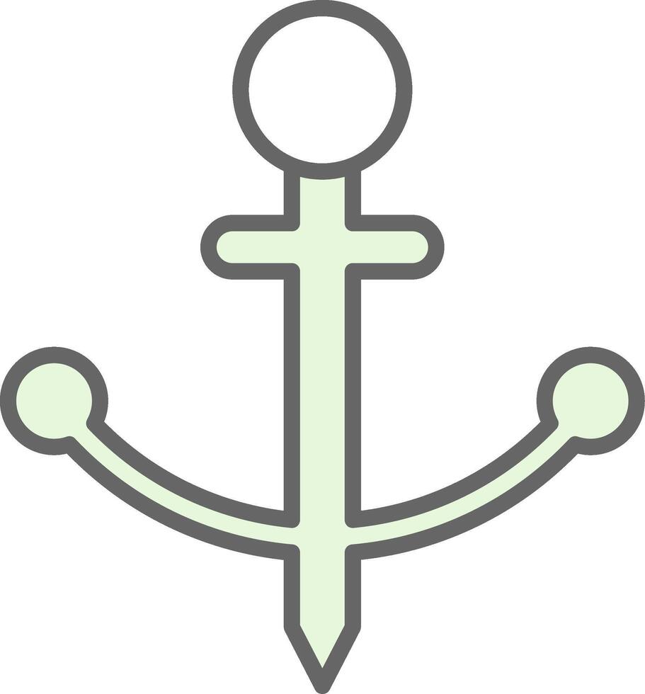 Anchor Fillay Icon Design vector