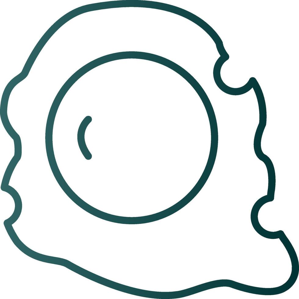 Fried Egg Line Gradient Icon vector
