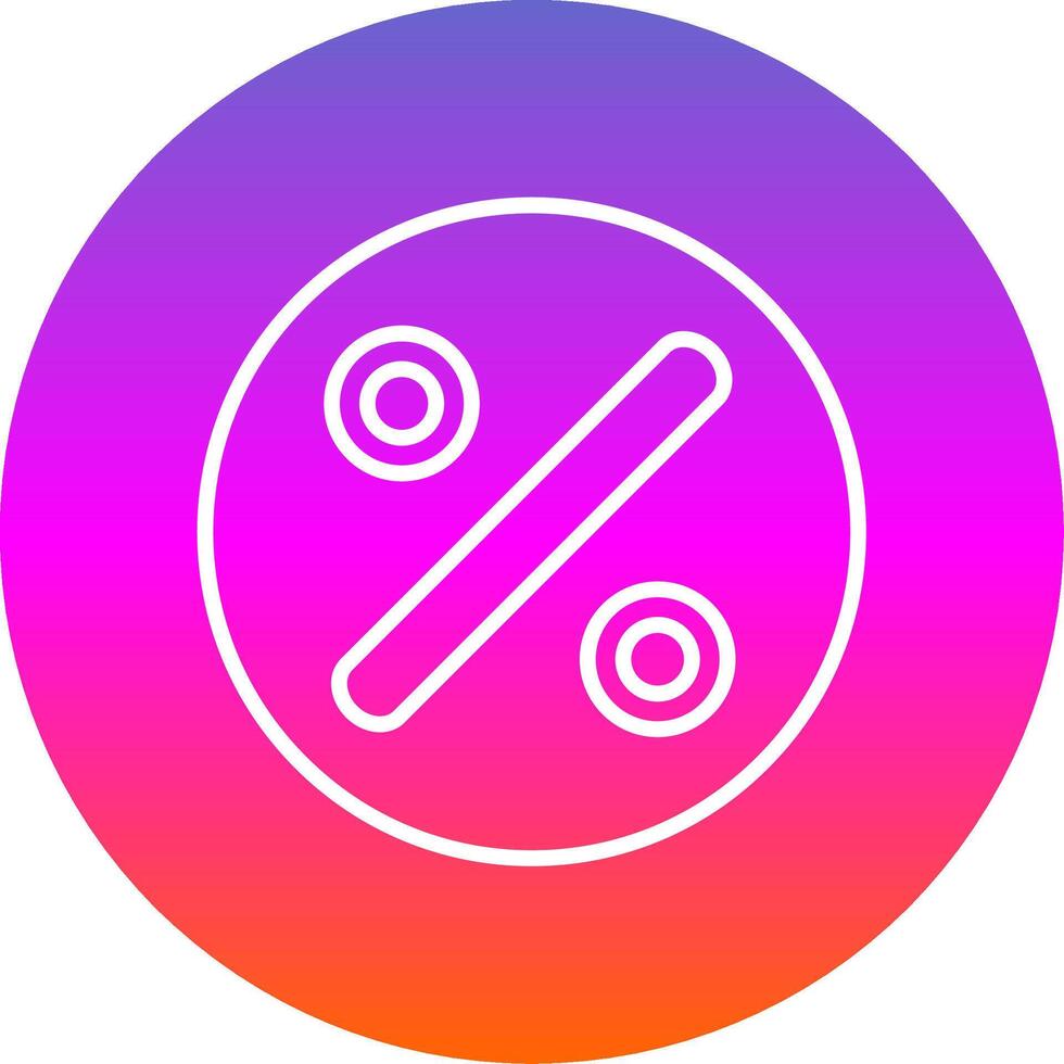 Divide Line Gradient Circle Icon vector