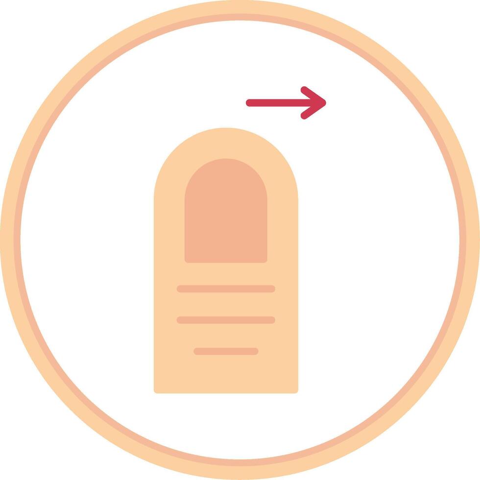 Tap Right Flat Circle Icon vector