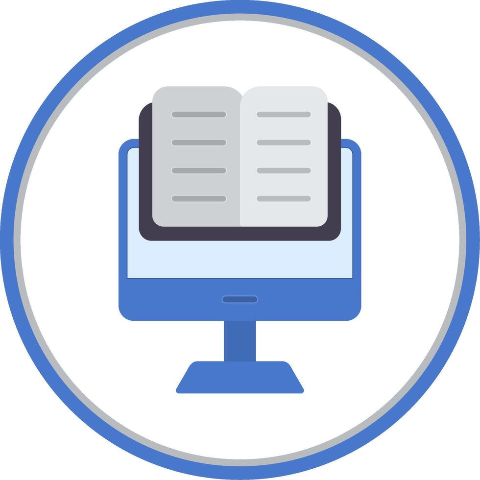 OnFlat Circle Learning Flat Circle Icon vector