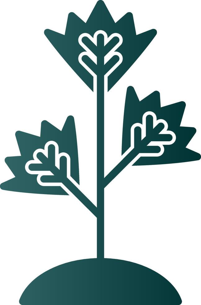 Parsley Glyph Gradient Icon vector