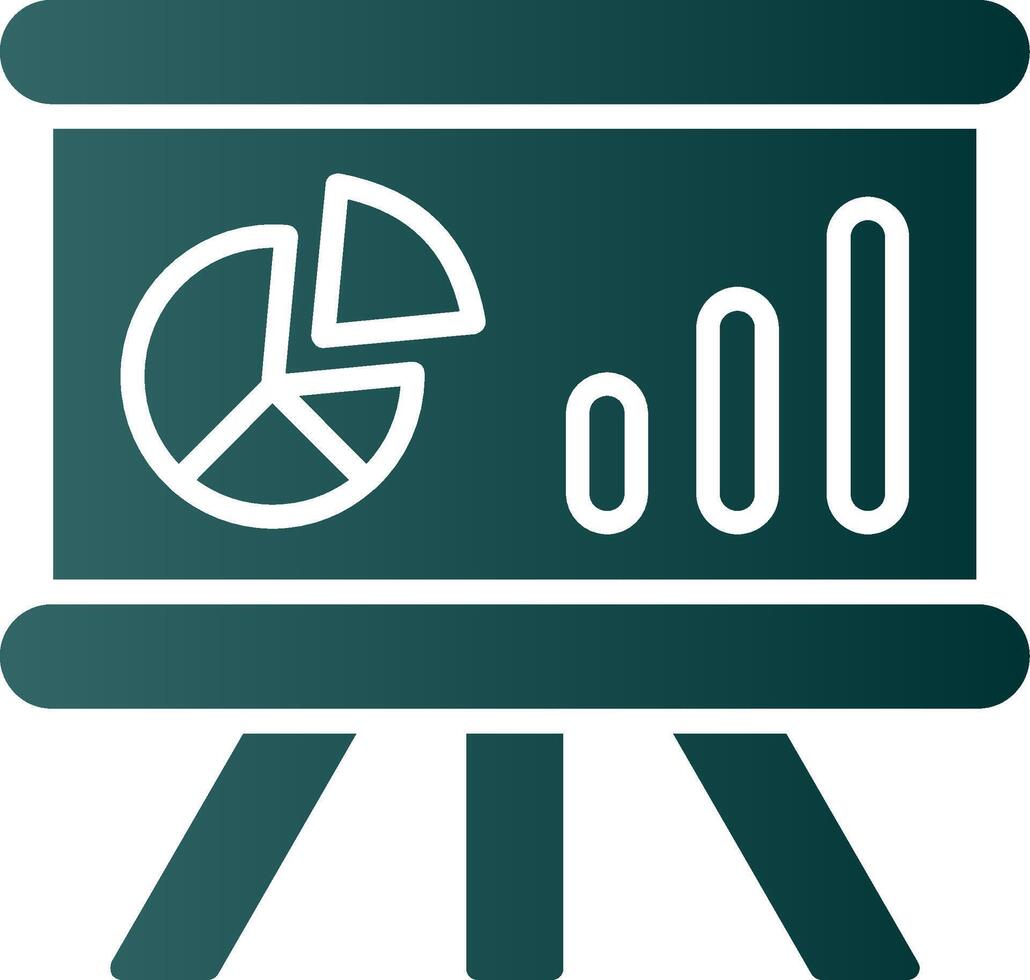 Whiteboard Glyph Gradient Icon vector