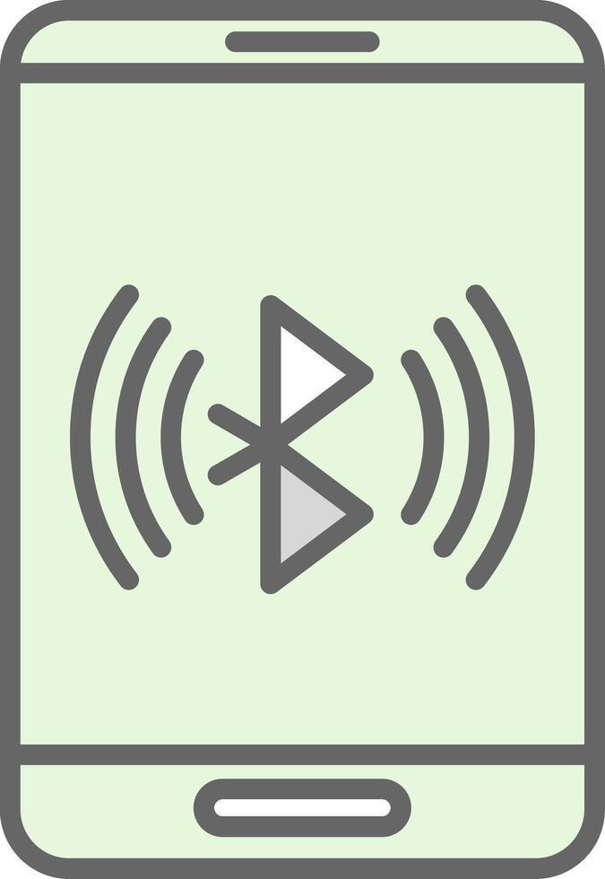 Bluetooth Fillay Icon Design vector