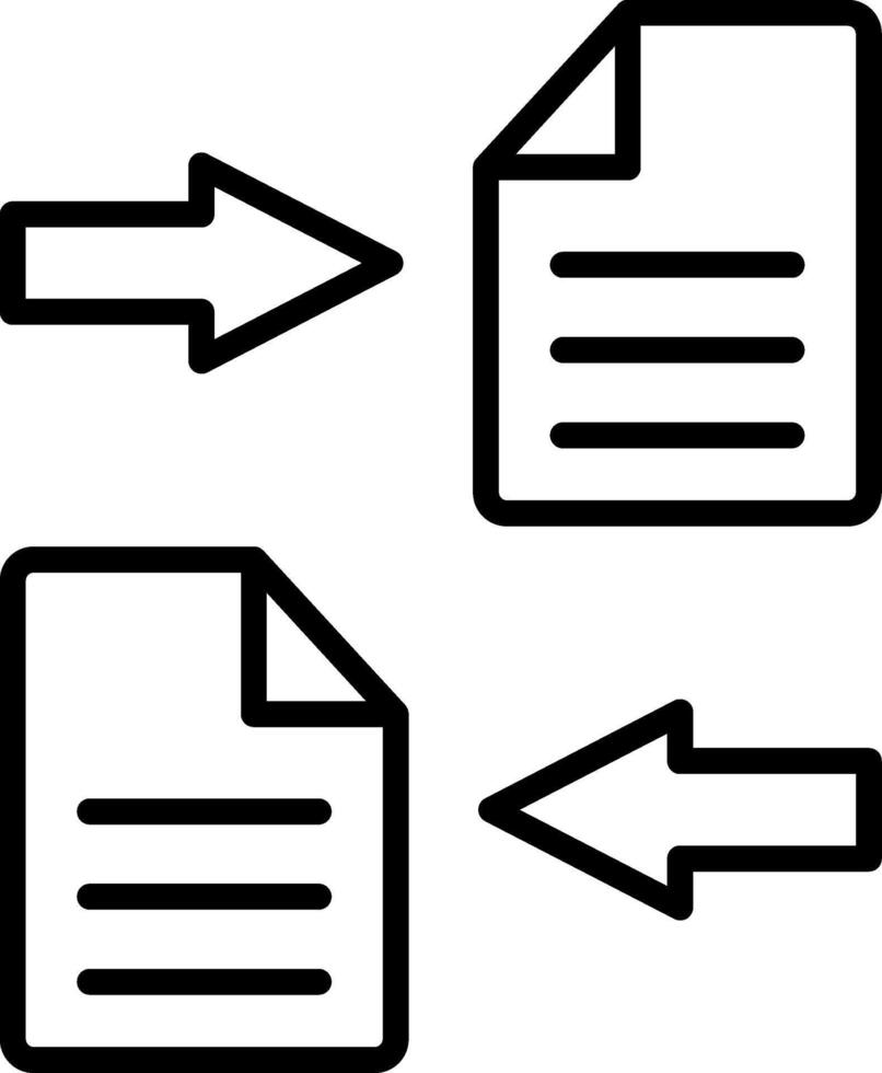 File Sharing Line Gradient Icon vector