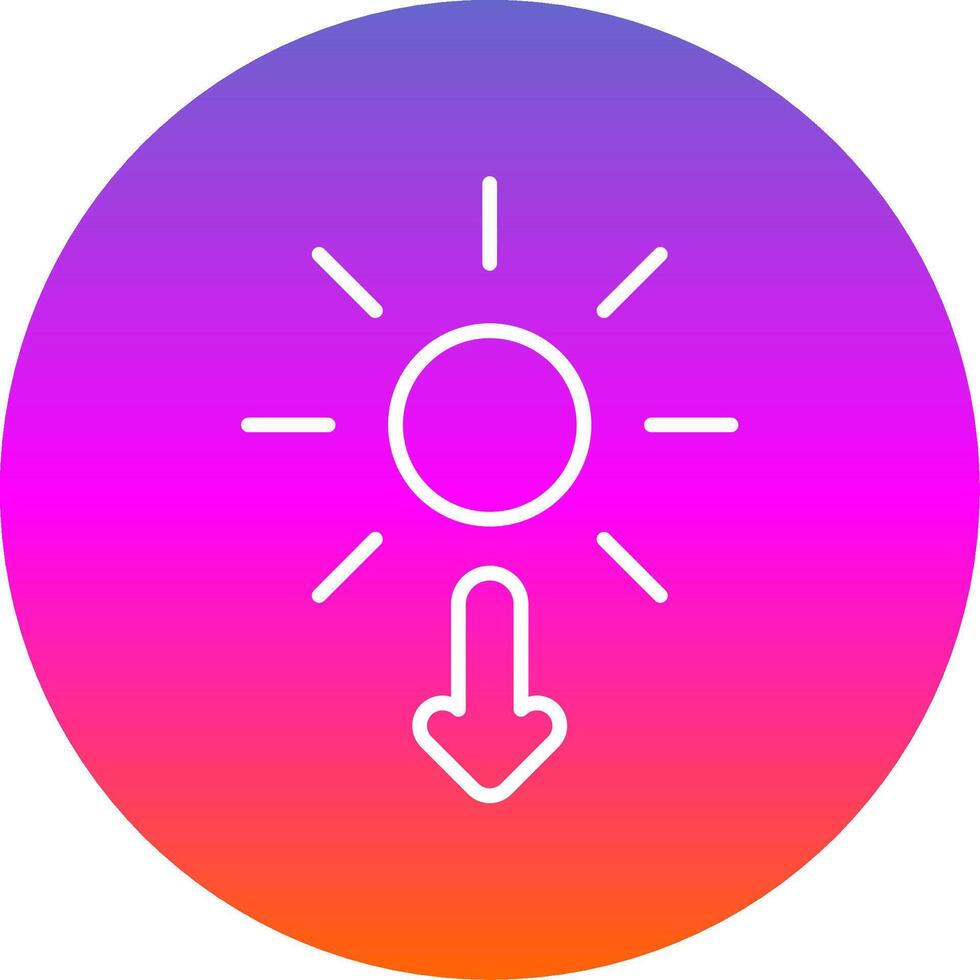 Sun Line Gradient Circle Icon vector