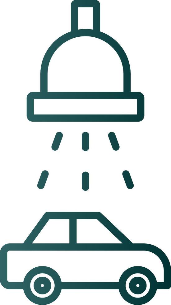Car Wash Service Line Gradient Icon vector
