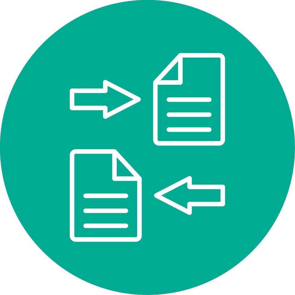 File Sharing Multi Color Circle Icon vector