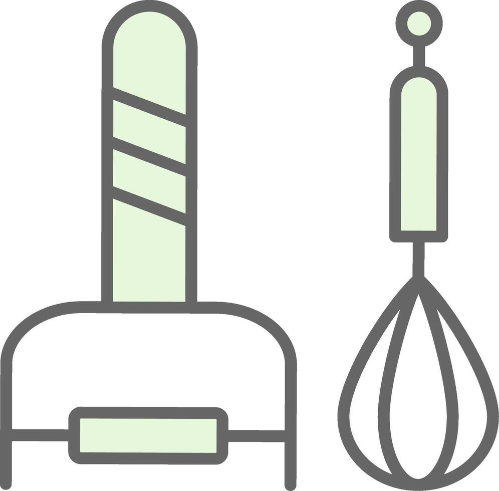 Kitchen Utensils Fillay Icon Design vector