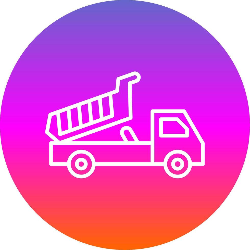 Tipper Line Gradient Circle Icon vector