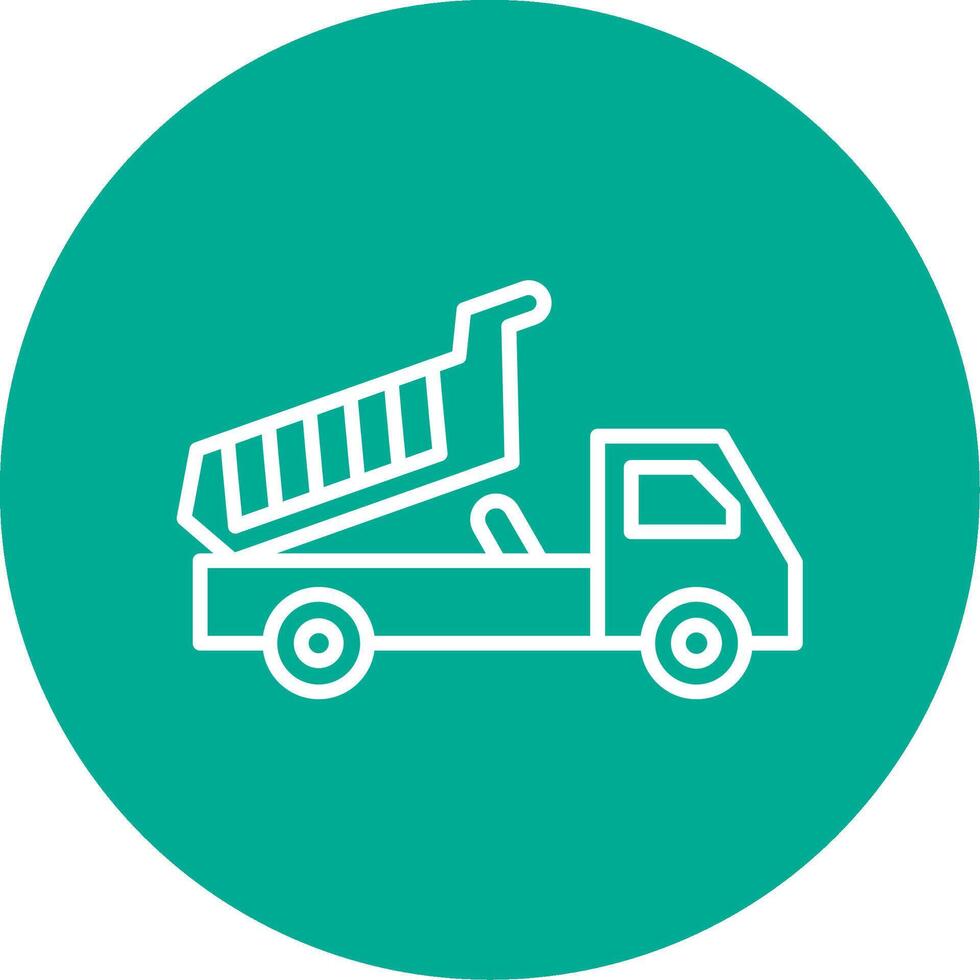 Tipper Multi Color Circle Icon vector