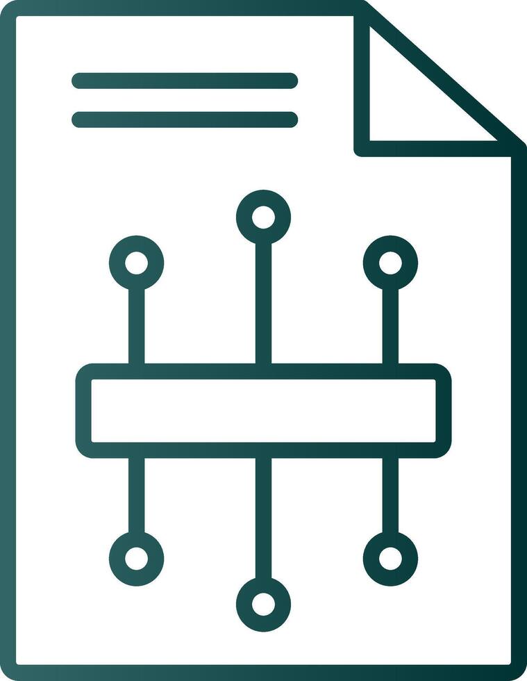 Workflow Line Gradient Icon vector