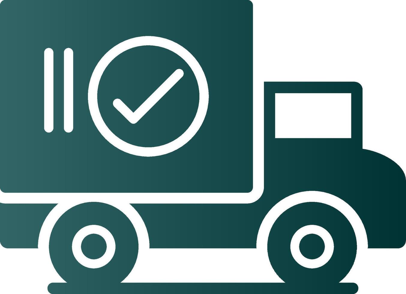 Approve Delivery Glyph Gradient Icon vector