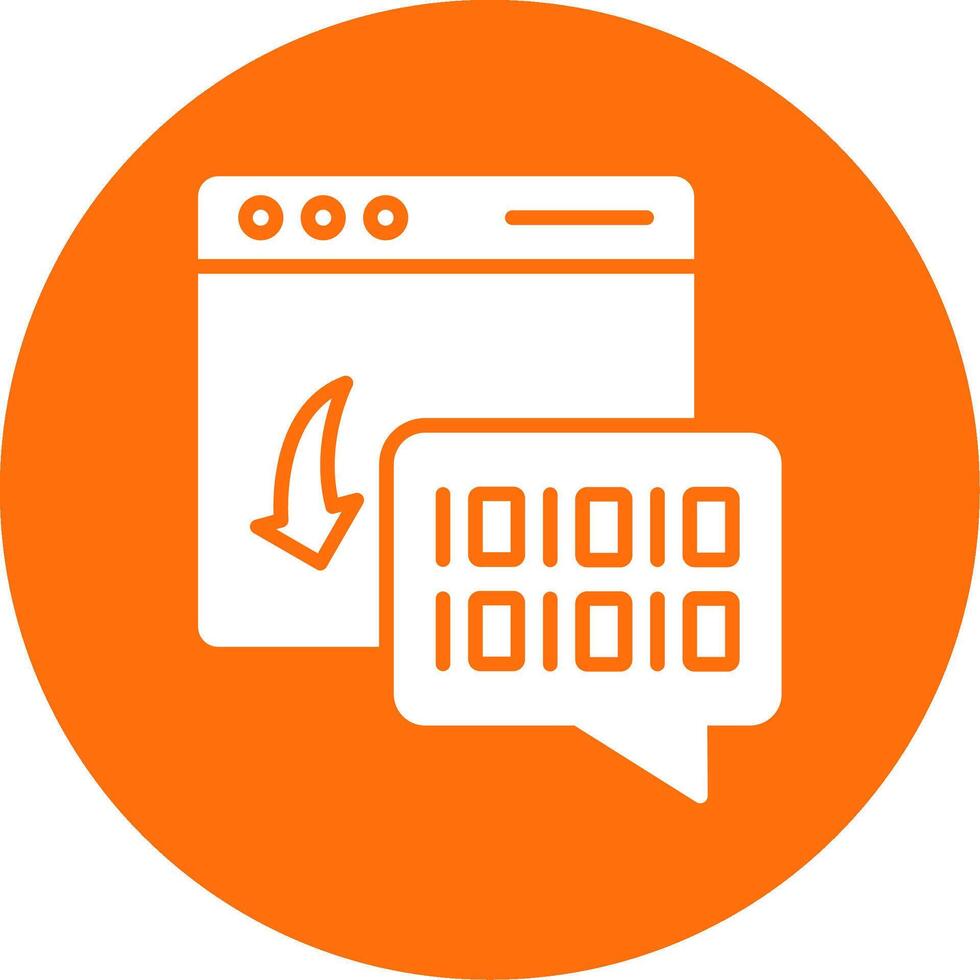 Binary Code Multi Color Circle Icon vector