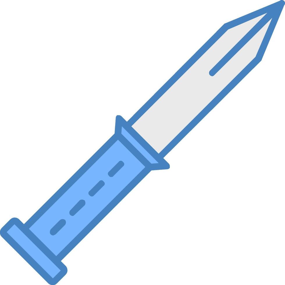 Knife Line Filled Blue Icon vector