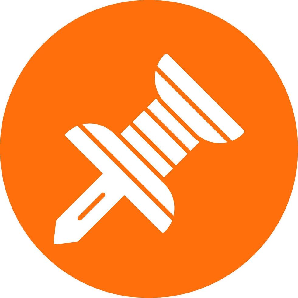 Push Pin Multi Color Circle Icon vector