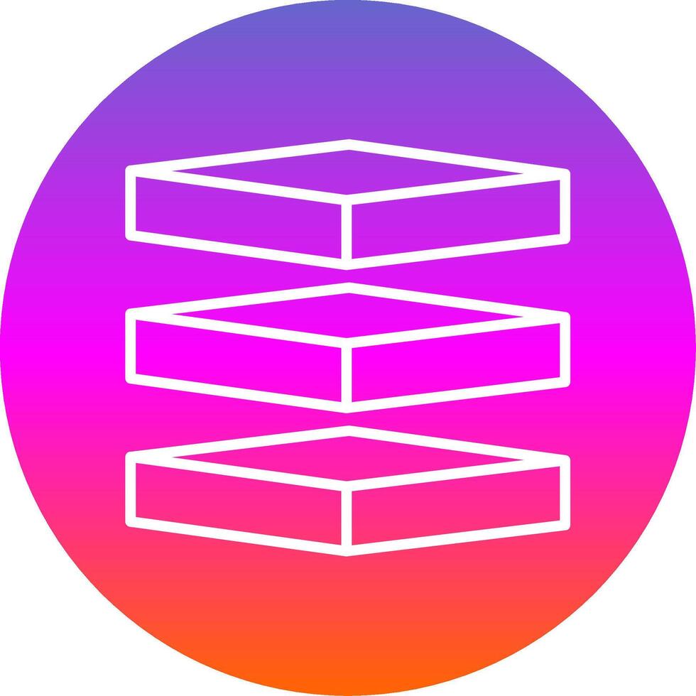 Layers Line Gradient Circle Icon vector