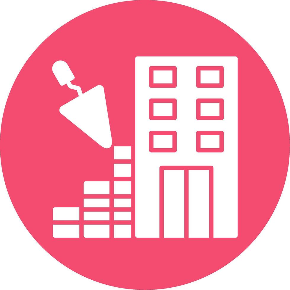 Construction Multi Color Circle Icon vector