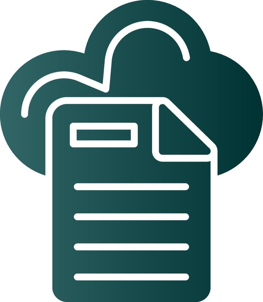 Cloud Data Glyph Gradient Icon vector