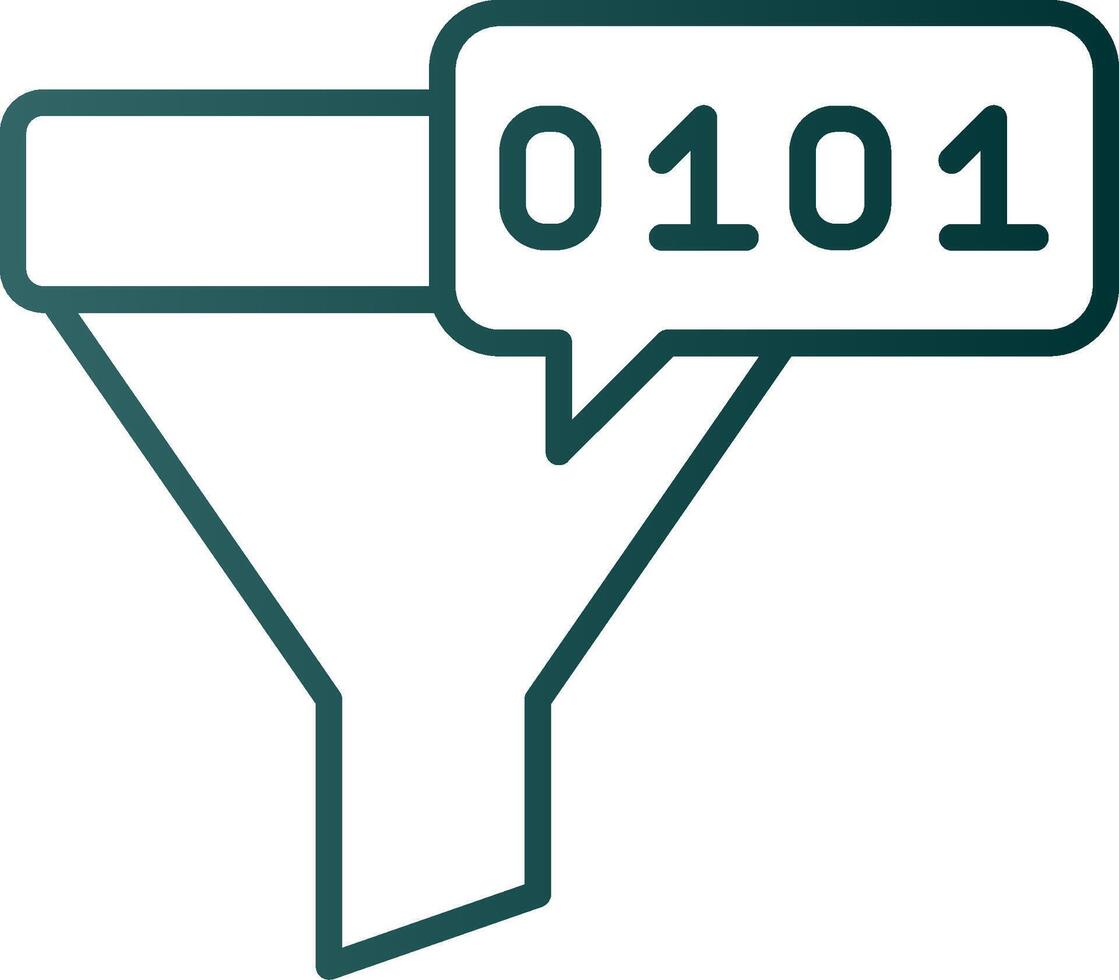 Funnel Line Gradient Icon vector