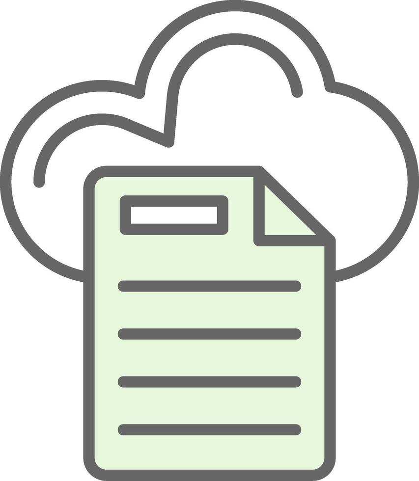 Cloud Data Fillay Icon Design vector