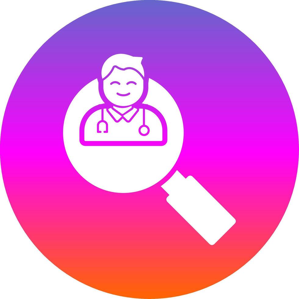 Doctor Serach Glyph Gradient Circle Icon Design vector