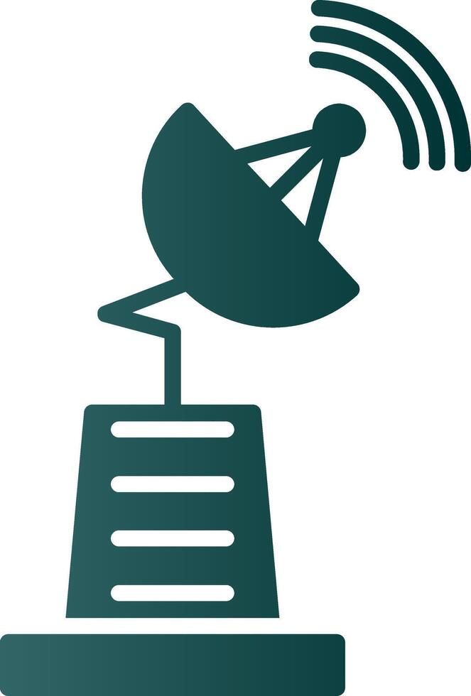 Satellite Dish Glyph Gradient Icon vector