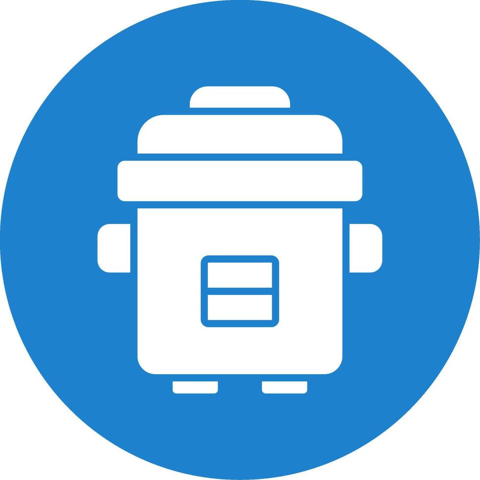 Pressure Cooker Multi Color Circle Icon vector
