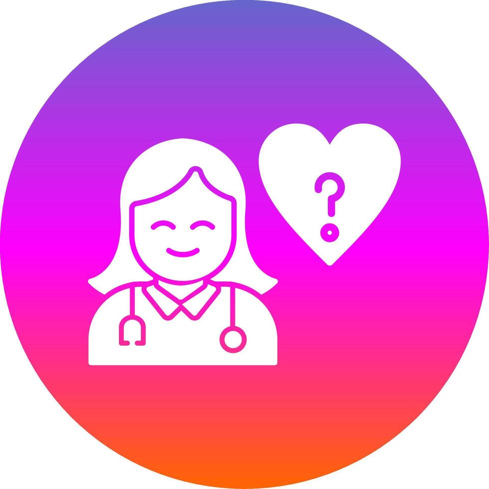 Ask a Doctor Glyph Gradient Circle Icon Design vector