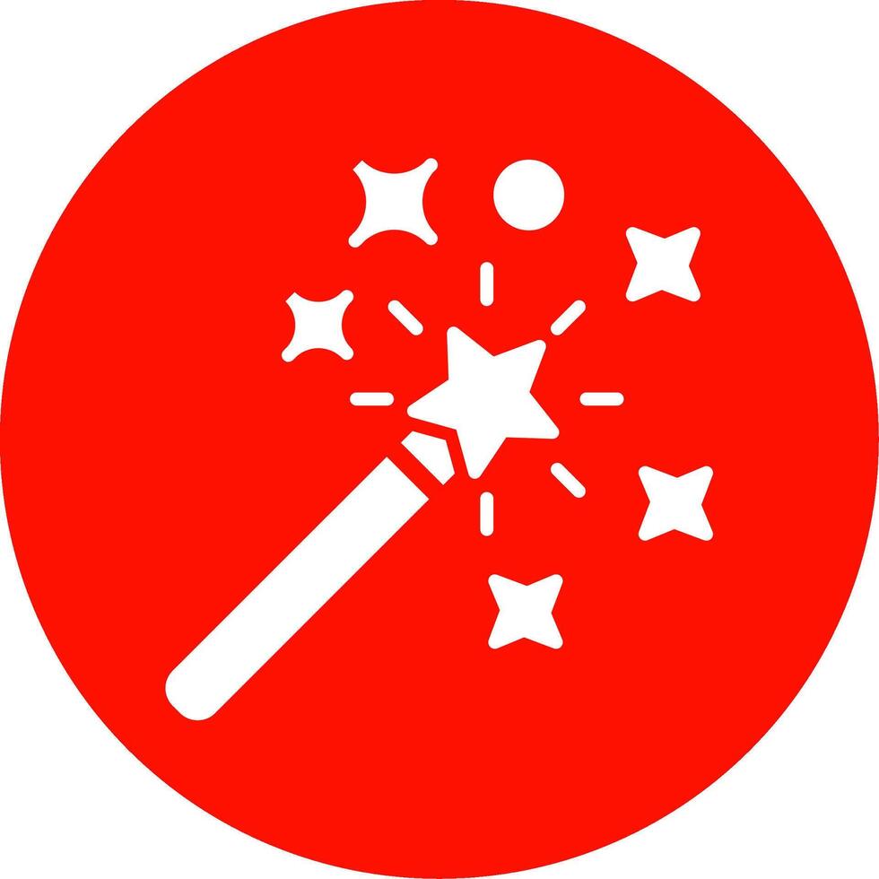 Magic Wand Multi Color Circle Icon vector