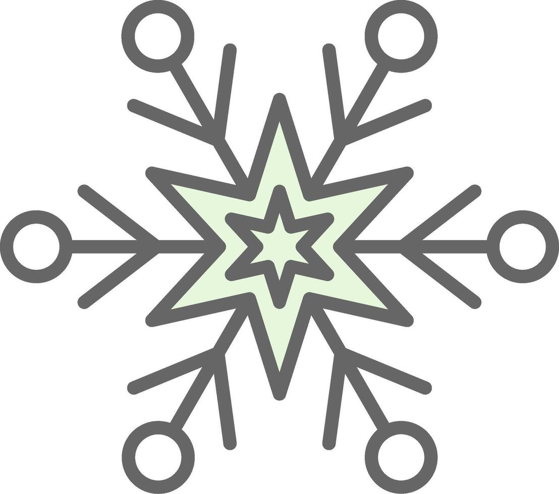 Snowflake Fillay Icon Design vector