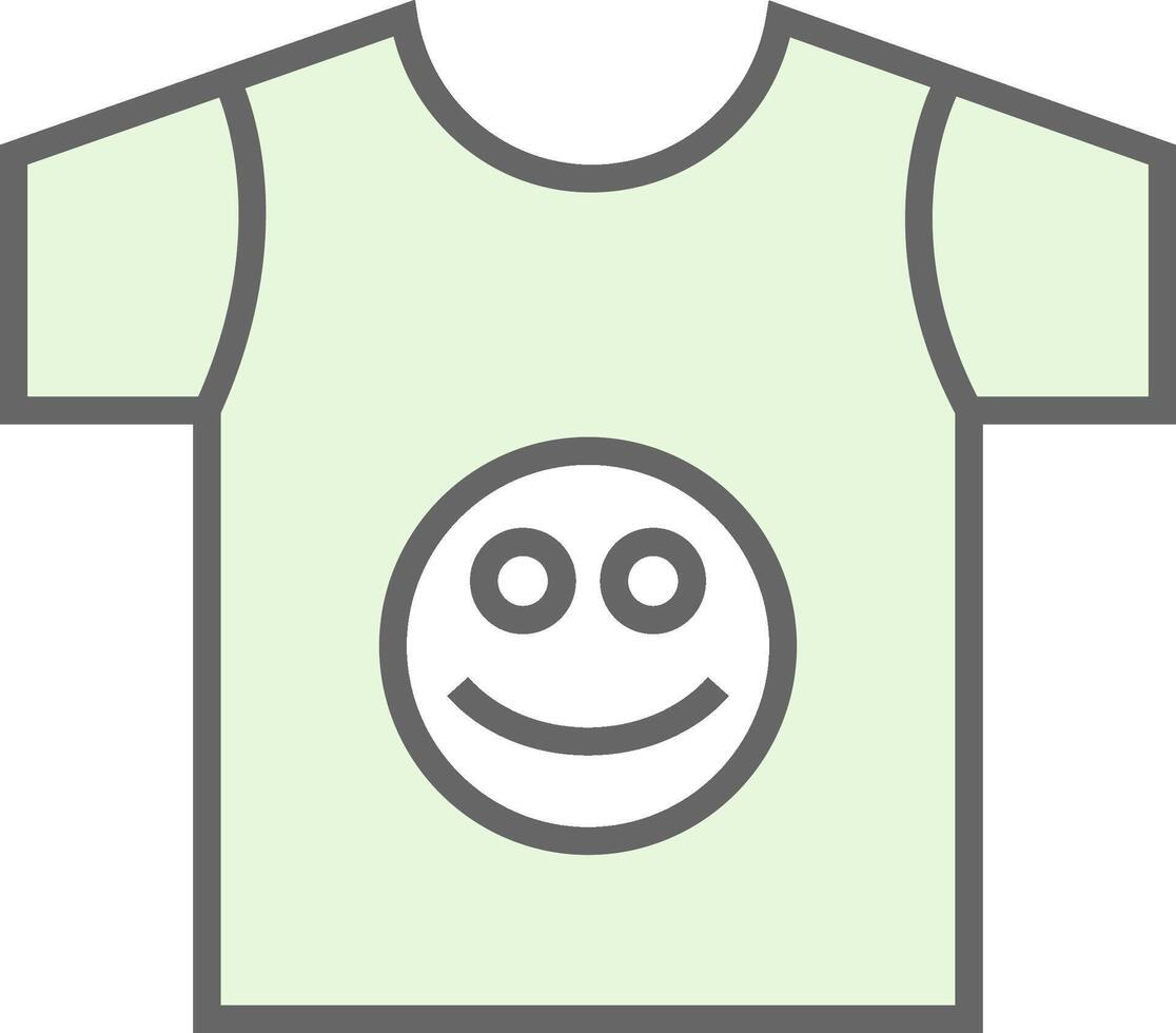 t camisa relleno icono diseño vector