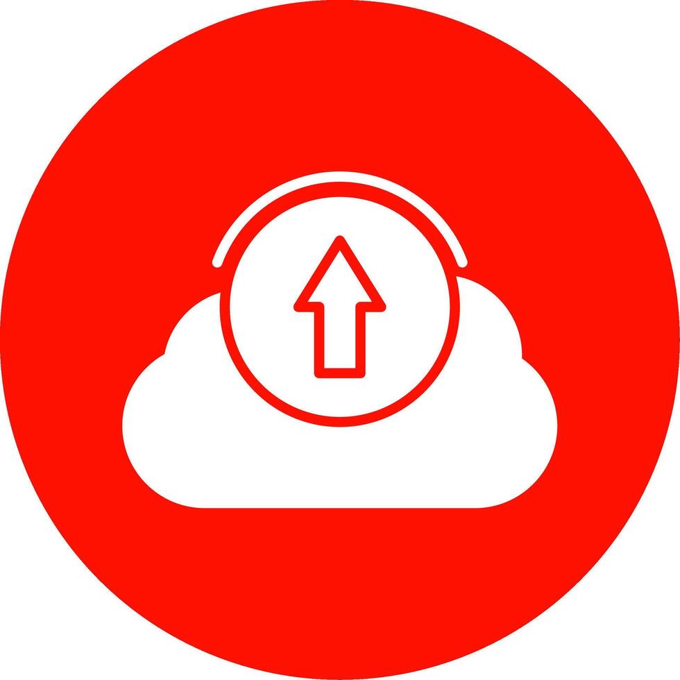 Upload Multi Color Circle Icon vector