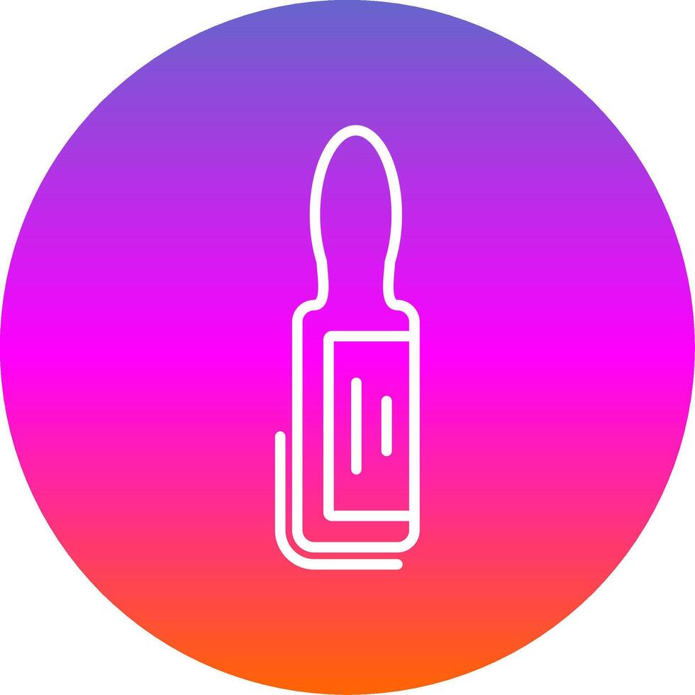 Ampoule Line Gradient Circle Icon vector