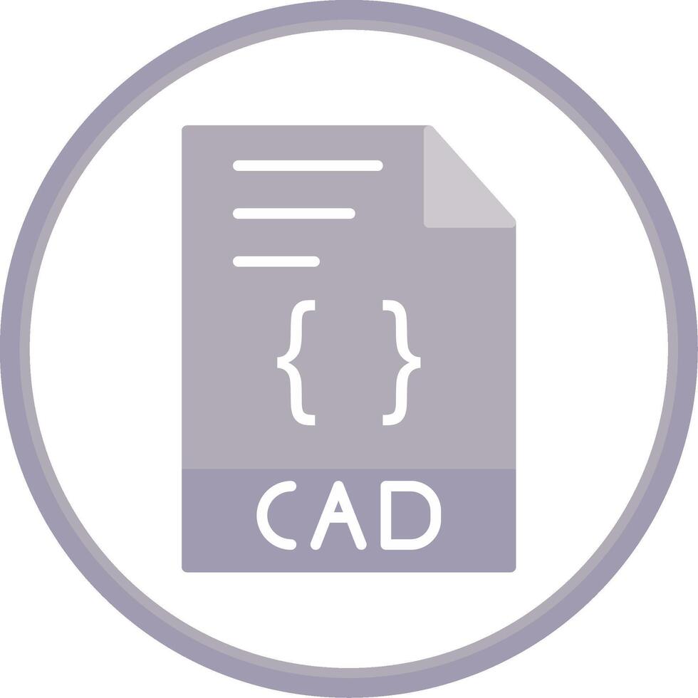 CAD Flat Circle Icon vector