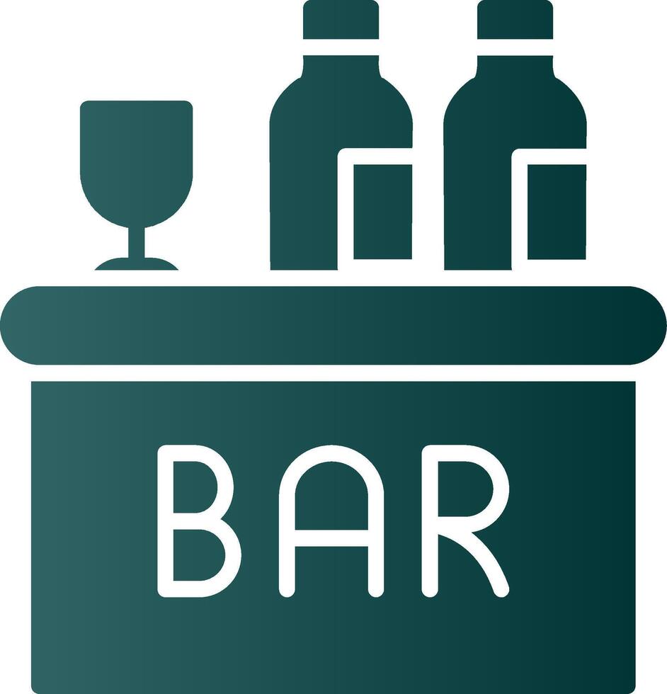 Bar Glyph Gradient Icon vector