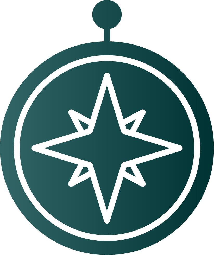Compass Glyph Gradient Icon vector