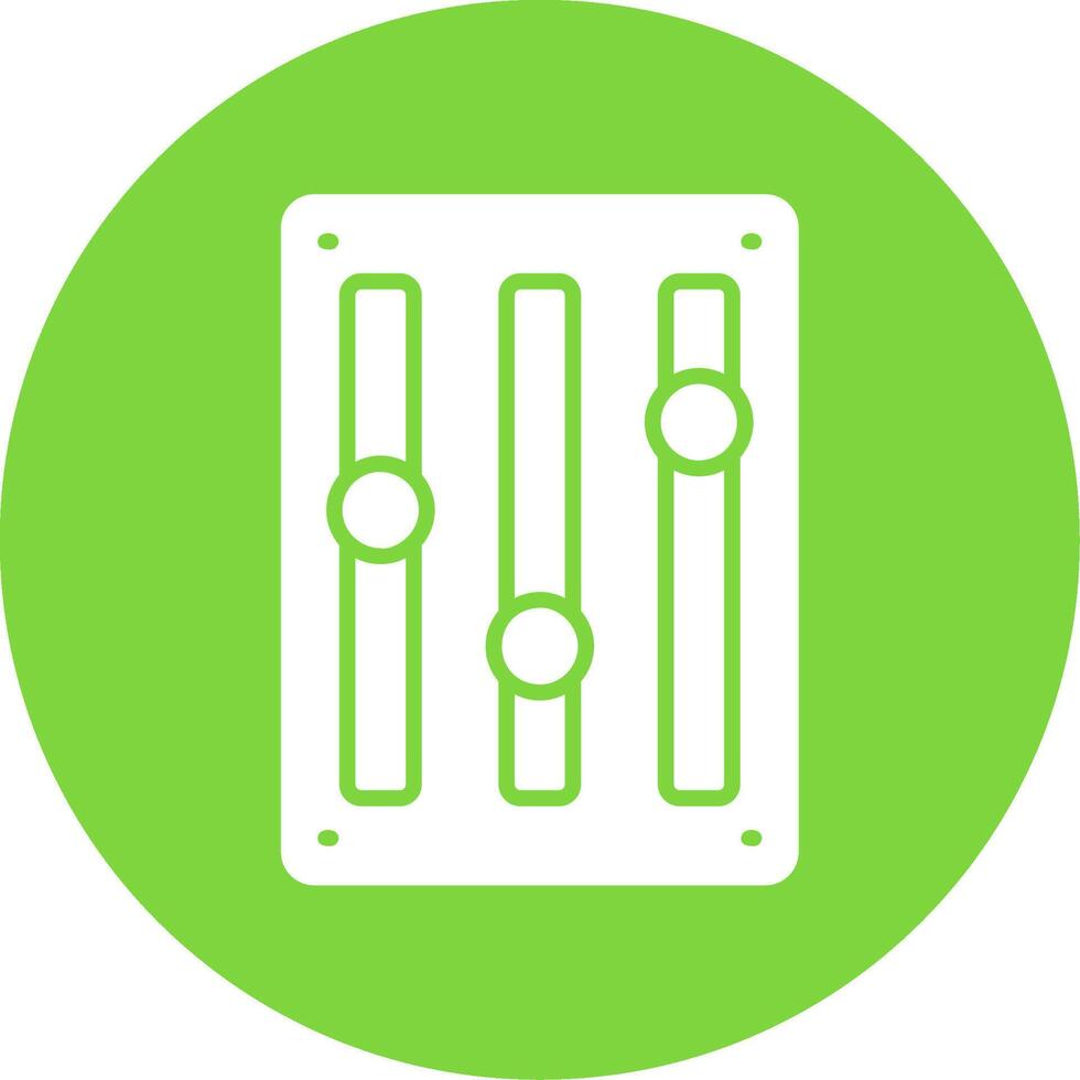 Music Adjust Multi Color Circle Icon vector