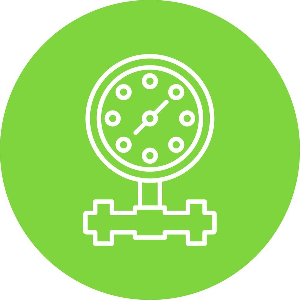Pressure Gauge Multi Color Circle Icon vector