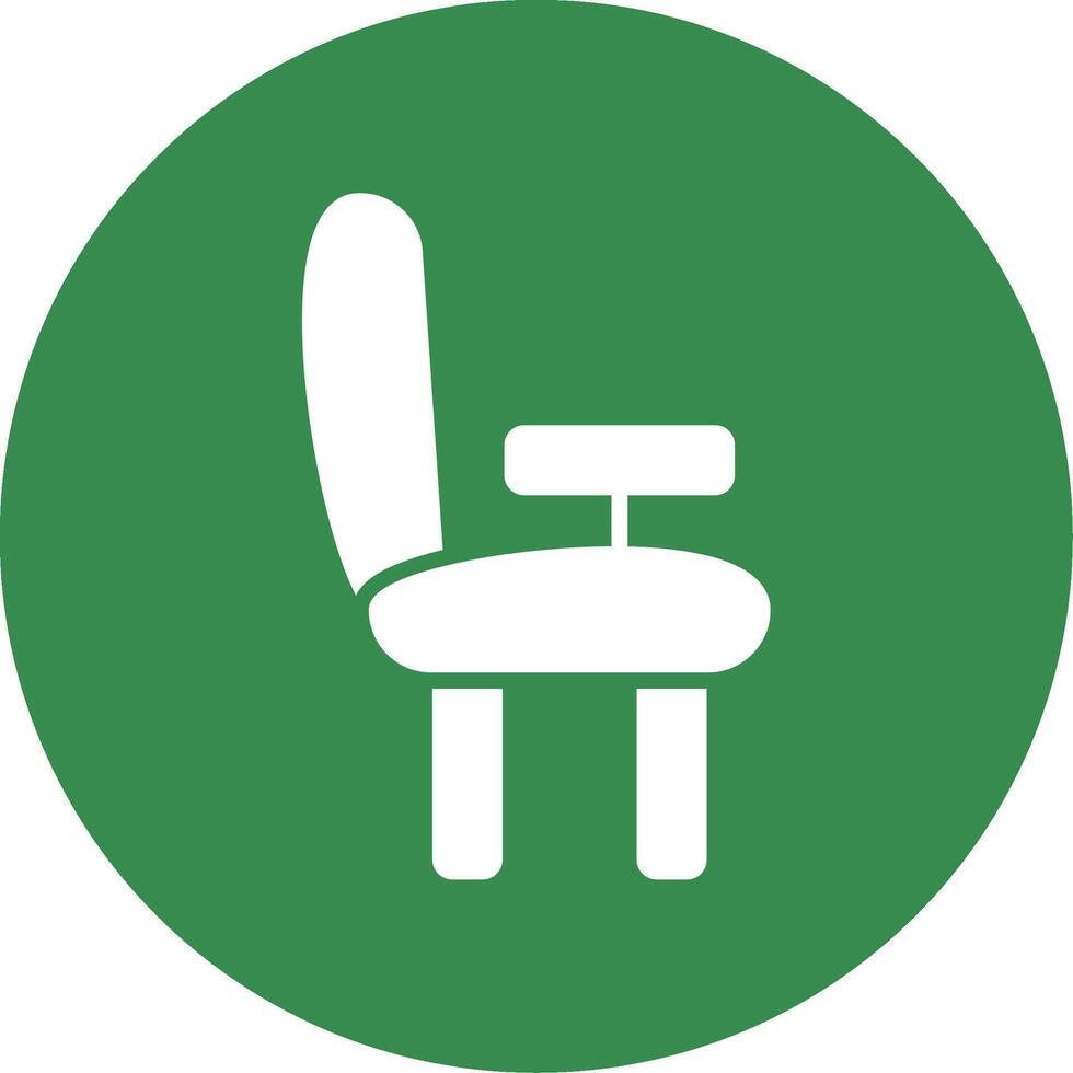 Desk Chair Multi Color Circle Icon vector