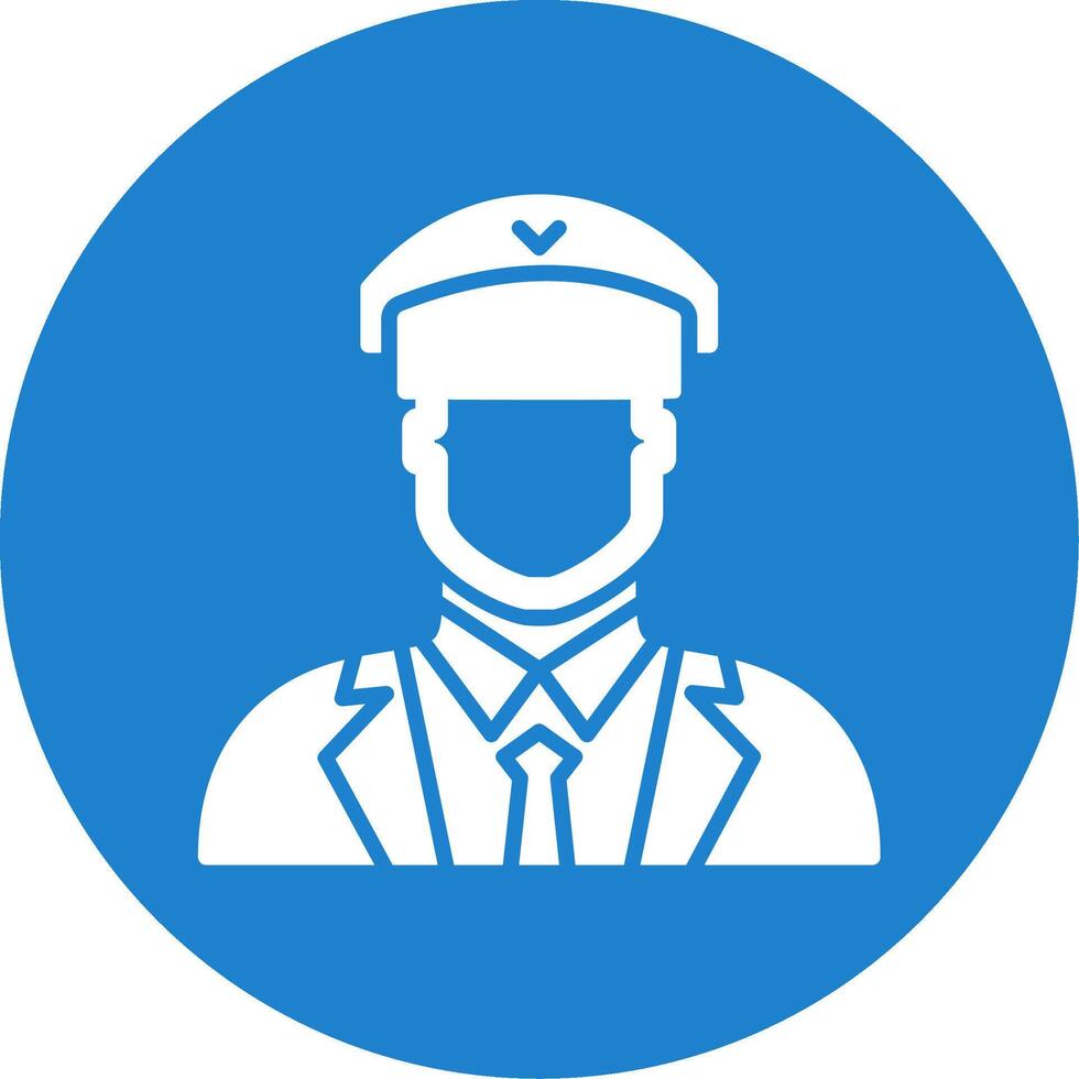 Pilot Multi Color Circle Icon vector