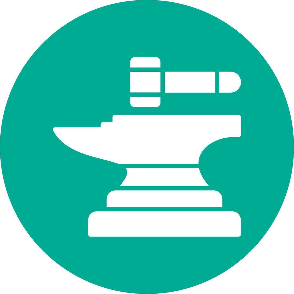 Anvil Multi Color Circle Icon vector