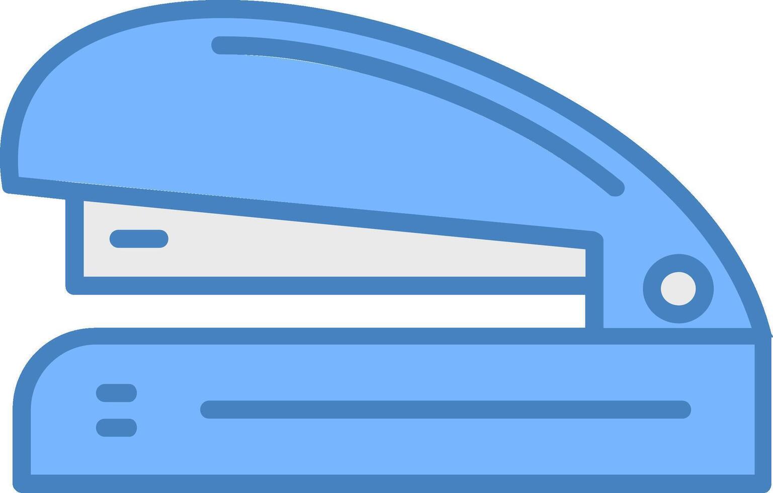 Stapler Line Filled Blue Icon vector