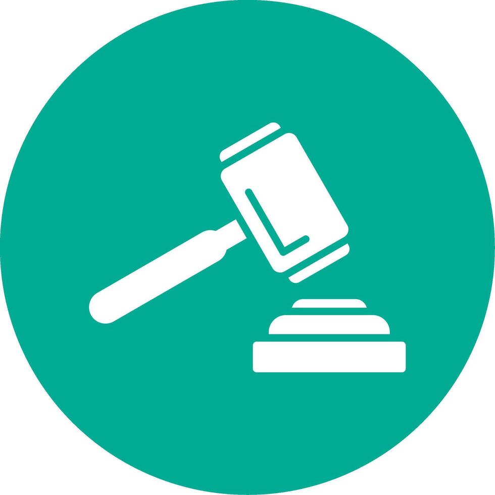Auction Multi Color Circle Icon vector