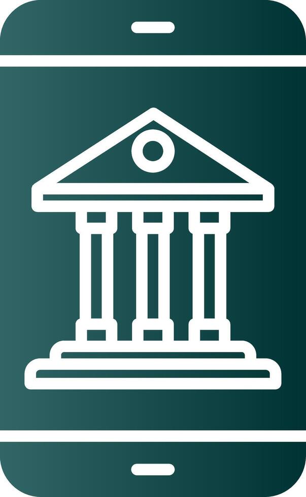 Mobile Banking Glyph Gradient Icon vector