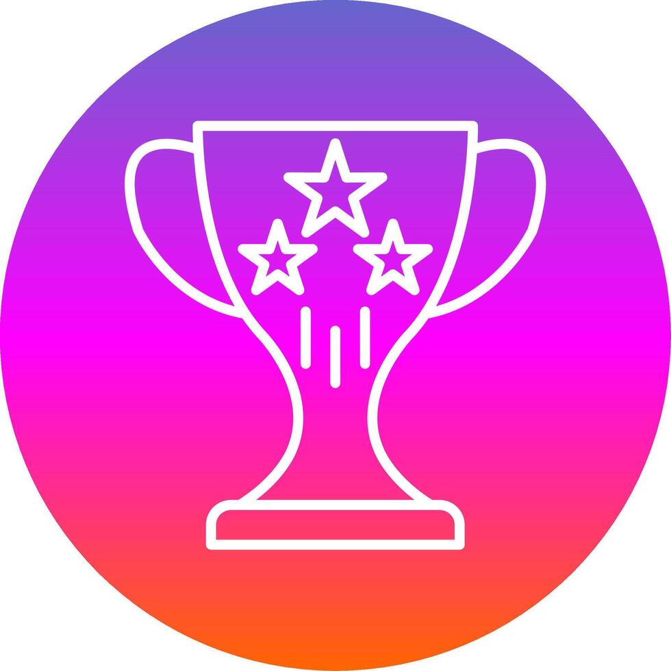 Star Line Gradient Circle Icon vector