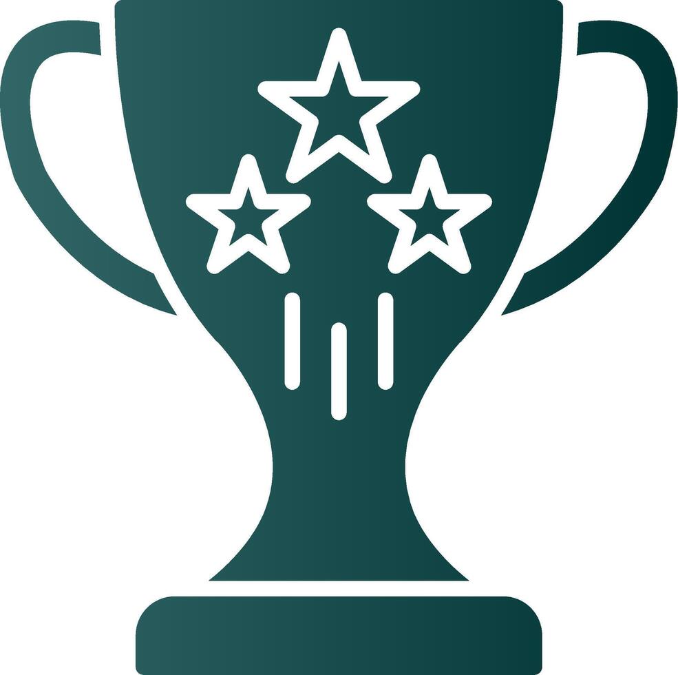 Star Glyph Gradient Icon vector