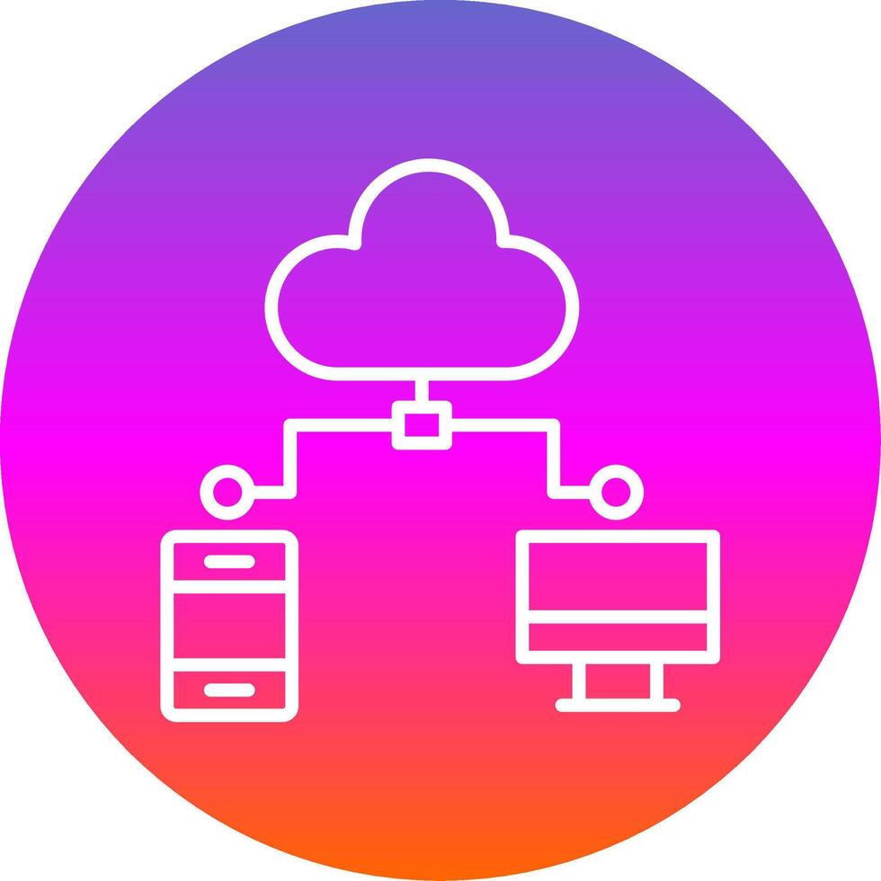Cloud Computing Line Gradient Circle Icon 43749478 Vector Art at Vecteezy