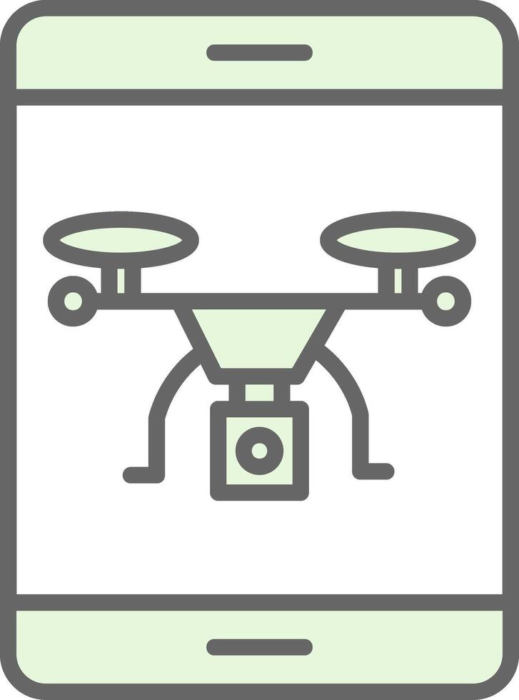 Drone Fillay Icon Design vector