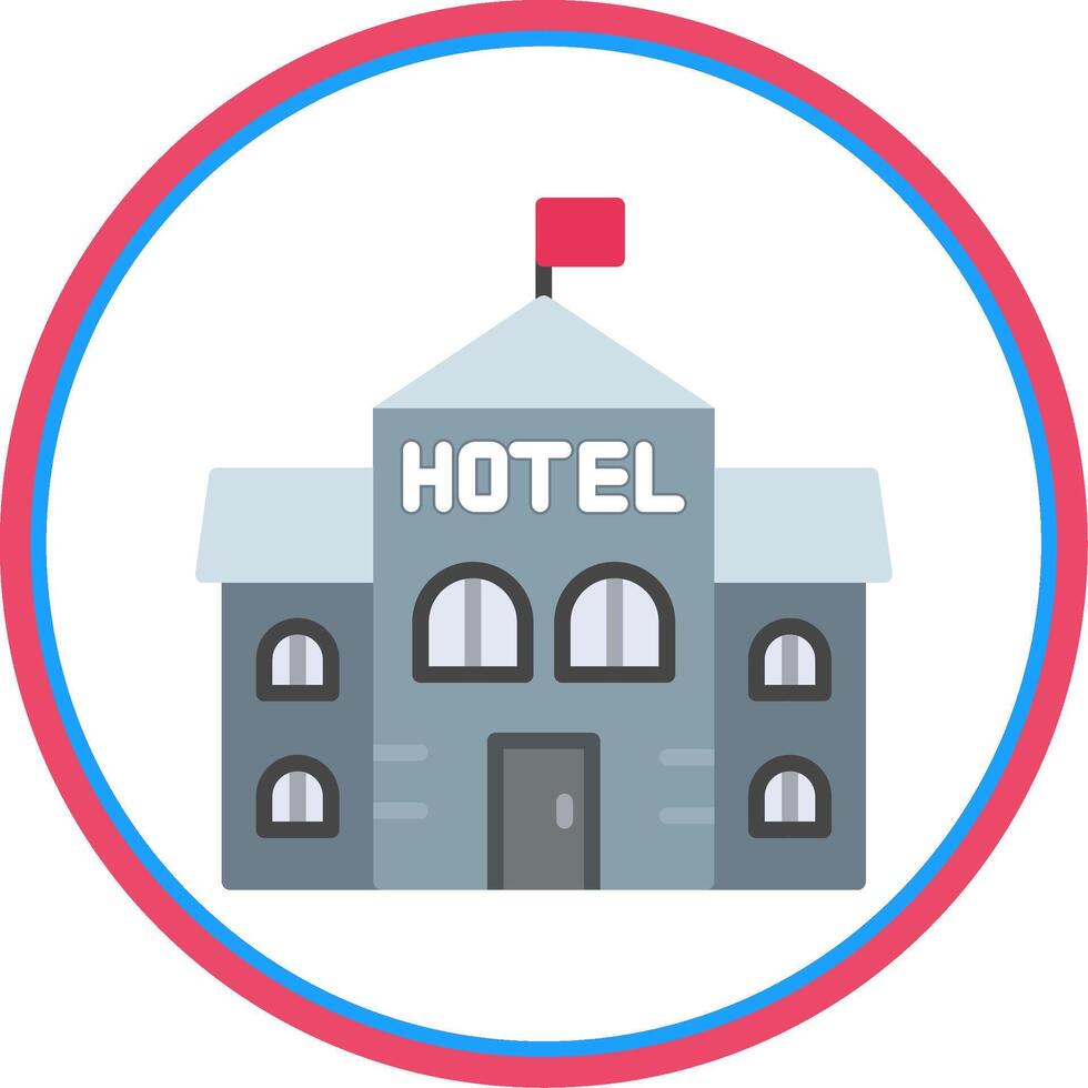 Hotel Flat Circle Icon vector